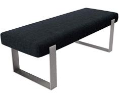 Vant Tapizado Cuarto Cama Banco - Sala & Salón Otomano - 158 kg Peso Capacidad (Tejido Azul Mezclilla)