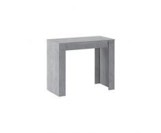 Skraut Home - Mesa Consola Extensible hasta 140 cm - Dimensiones Cerrada: 78 x 90 x 50 cm - Material Resistente - Cemento - Ideal para tu Comedor, Salón o Escritorio