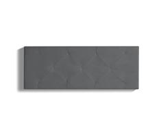 MASAMUEBLE Cabecero de Cama Capitone Rombos, Cuero sintético, Gris, Pequeño Individual
