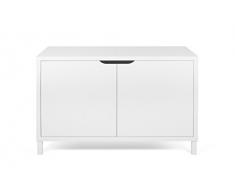 Tema Home Aparador Basics, Madera, Blanco (Lacado Mate), 104x40x70 cm