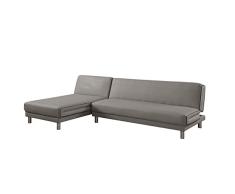 MUEBLIX.COM | Sofa Cama Chaise Longue 3 Plazas GOLMAYO | Sofas de Salón Modernos | Asientos y Respaldo Espuma | Sofa con Estructura de Madera y Patas Metal | Color Antracita