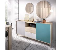 DEKIT Nova Aparador, Madera de ingeniería, Natural/Esmeralda, 60 Unidades