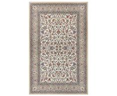 Nouristan Alfombra oriental Aljars (120 x 170 cm, 100% polipropileno, resistente y fácil de limpiar, remallado, ideal para todas las zonas residenciales, apta para suelo radiante), color beige y crema