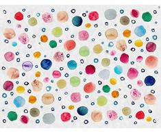 Vilber Kids Dots Alfombra, Vinilo, Multicolor, 153x200x0.2cm