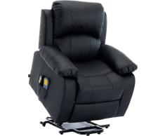 Astan Hogar Sillón Relax con Función Auto-Ayuda (Levanta Personas), Reclinación Eléctrica, Masaje Y Termoterapia, Modelo Ramón AH-AR30930NG, Negro,