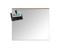 trendteam smart living Espejo de baño para pared Set One, Espejo, 60 x 55 x 2 cm, cuerpo en acabado roble claro San Remo