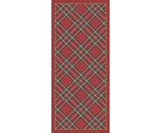 VILBER Wales, Alfombra Roja 04 (52x120x0,2 cm), PVC Poliester, Antideslizante, Lavable, Resistente al Calor, con Posibilidad de manteles Individuales y Caminos de Mesa a Juego