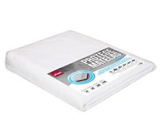 Abeil Protector de colchón 4 estaciones – Impermeable en algodón blanco, Cama 140 x 190 cm.