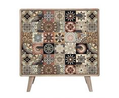 Ambiance Sticker col-tiles-mob-RJ-A753_10x10cm Pegatina de Pared, Vinilo, Modelo 8, H60 x L100 cm, 6 Unidades