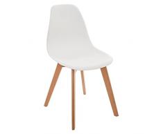 ATMOSPHERA CREATEUR DINTERIEUR Silla Infantil escandinava Blanca Atmosphera, Polipropileno, L. 34 x l. 30 x H. 58 cm