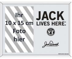 Empire 541864 Jack Daniels Lives Here - Espejo Serigrafiado con Marco de Fotos (22,8 x 17,8 cm), diseño de Jack Daniels