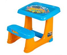 COLORBABY 77431 - Hot Wheels pupitre infantil, Mesa y silla de estudio y aprendizaje para niños, todo en uno, Escritorio infantil, mesa de dibujo, mesas y sillas infantiles