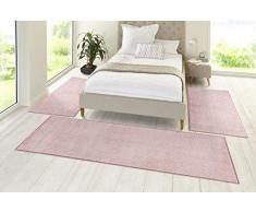 Hanse Home Pure Borde de la Cama, Polipropileno, Rosa, Bettumrandung 3-Teilig (2X 70x140 cm 1x 70x240 cm)