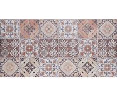 Baroni - Alfombrilla para Cocina antideslizante. Alfombra con estampado de Azulejos Cementina oxido 60x120cm