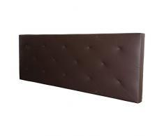 Cabecero Camile de Polipiel para Cama Matrimonio en Color Marrón Cabezal Dormitorio Habitación Principal Cama Grande 166 x 59 cm