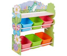 Cofre de madera rosa para juguetes de Fantasy Fields para niñas TD-12245A