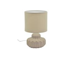 Lámpara de mesa cerámica mate 4 colores D21 x h33,5 cm Taupe