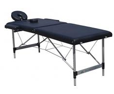 Mobiclinic, Camilla de Masaje Plegable, CA-01 Light, Mesa de Masaje, Reposacabezas, Aluminio y Polipiel, 2 cuerpos, Camilla Plegable Fisioterapia, Altura Regulable, 186x60 cm, Portátil, Negra