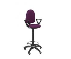 Piqueras y Crespo Taburete Ayna Bali Morado Brazos fijos Ruedas de parquet, Talla Unica