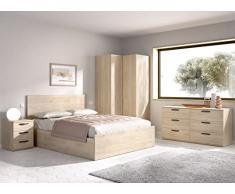 DEKIT GRUPO RIMOBEL VASA Dormitorio Completo, Roble Natural