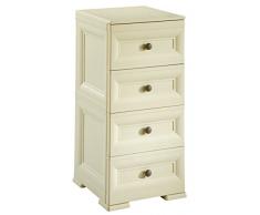 Tontarelli 8086090210 Omnimodus - Cajonera de 4 cajones (40 x 43 x 85,5 cm), Color Crema