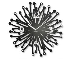 FLEXISTYLE Reloj de Pared Grande Finezza Silent Non Ticking, Ovalado, 50 cm, de Metal, para salón o Dormitorio