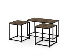 Furinno Camus Comedor Moderna con una Mesa de Centro y Dos mesas auxiliares, 40 x 76.2 x 44.45 cm