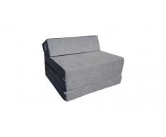 Natalia Spzoo Colchón Plegable Cama de Invitados colchón de Espuma 200x70 cm FM (Gris)