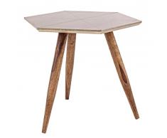 Bizzotto Gaspard Mesa, Madera, marrón, 50 x 50 x 50 cm