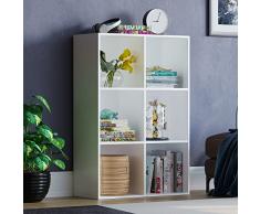Vida Designs Durham Cube - Estantería organizadora de Almacenamiento para Sala de Estar, estantería de Oficina en casa (6 Cubos, Blanco)