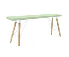 Tosel 2 Karen, Banco, Asiento, Faux Piel sintética, Color Blanco, 105 x 30 x 50 cm