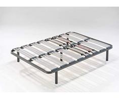 HOGAR24 ES Somier Multiláminas con Reguladores Lumbares, 90x180 cm (4 Patas de 32 cm Incluidas)