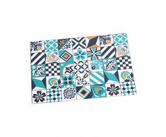 DRW Alfombra Rectangular de Vinilo Espuma y PVC con Cuadrado 90x60cm