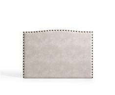 ECCOX - Cabecero de Cama Ambar en Tela Antimanchas Acualine - Cabezal Tapizado en Tela con Acolchado de Espuma y Refuerzo Trasero - Color Blanco Efecto Granito - Cama 80-110x110x6,5 cm