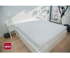 Abeil Protector de colchón 4 estaciones – Impermeable en algodón blanco, Cama 160 x 200 cm.
