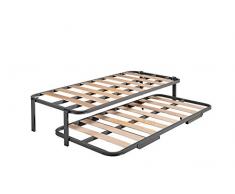 HOGAR 24 Cama Nido Metálica Reforzada, 4 Patas, 90x180