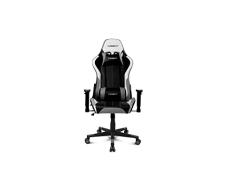 Drift Gaming DR175GRAY- Silla Gaming Profesional, polipiel, reposabrazos ajustables 2D, piston clase 4, giratoria, mecanismo de mariposa, cojin lumbar y cervical, negro/blanco/gris