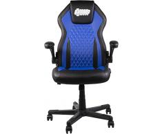 Konix Silla, Cuero sintético, Azul, Negro, Medio