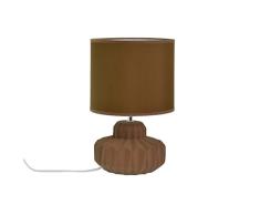 Lámpara de mesa cerámica mate 4 colores D21 x h33,5 cm marrón
