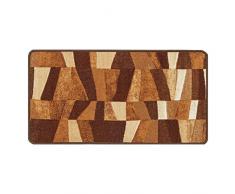 Baroni Home Alfombra de Cocina Antideslizante, Alfombra Decorativa Lavable, 50 x 100 cm, Color marrón