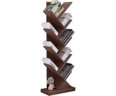 SEGMART Estantería de 9 Niveles de pie con Forma de árbol, Estante de Madera para CD y DVD para librería, cafetería, salón, hogar, Sala de Estar, Estudio y Oficina