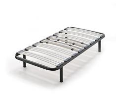 HOGAR24 Somier multiláminas con reguladores lumbares-105x180cm-PATAS 26CM (4 Patas Incluidas)