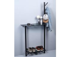 M2 Kollektion Bilbao Perchero, Metal, Negro, 80x170x30