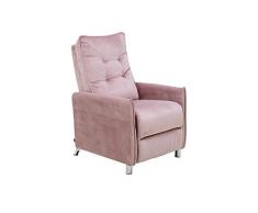 Astan Hogar Sillón Relax con Reclinación Manual, Tapizado en Terciopelo, Modelo Lui AH-AR30800RS