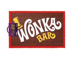 Grupo Erik Felpudo Willy Wonka Bar - Felpudo Entrada casa Antideslizante 40 x 60 cm - Alfombra Entrada casa Exterior, Fabricado en Fibra de Coco - Productos con Licencia Oficial