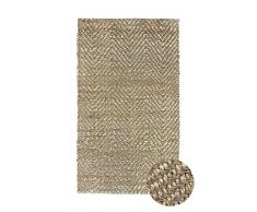 HAMID - Alfombra de Yute Alcázar, 100% Fibra de Yute Natural, Alfombra Suave, Tejida a Mano, Alfombra de Salón, Comedor, Dormitorio, Pasillos, Entrada - Natural, (150x80cm)