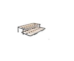 Hogar 24 Cama Nido con 2 Somieres, Estructura Reforzada Doble Barra Superior + Patas, 80x180cm