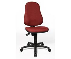 Topstar Point 60 Silla de Oficina giratoria, Polipropileno, poliéster, Rojo Burdeos, 54 x 47 x 109 cm