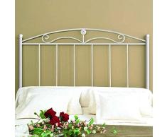 Cama express Cabecero de Forja 209, Color Blanco, Medida: 135 cm