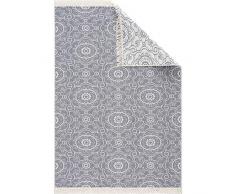 Fashion4Home Alfombra de Pasillo - Tepiche para salón, Dormitorio, Cocina, habitación de los niños, Cuarto de baño, Alfombra Boho Kelim - Alfombra de Pasillo - Gris Claro - Tamaño: 80 x 150 cm